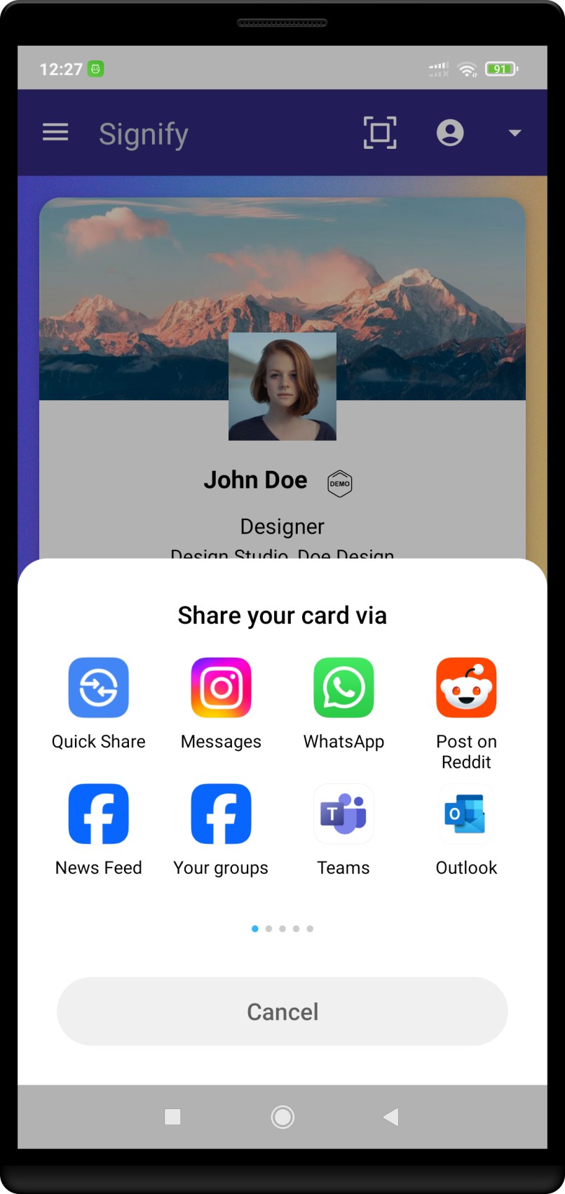 7. Share Your Card