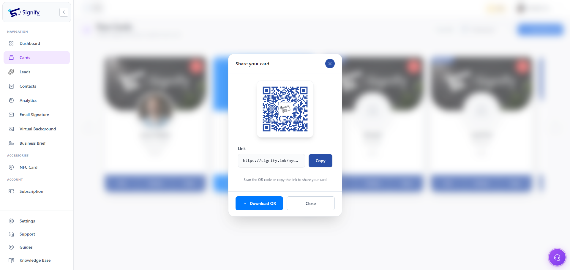 How to Share Your Signify Digital Business Card — Signify Insights